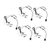 ibasenice 5pcs Head-mounted Microphone Small Headset Mic for Teachers Classroom Microphone Headset for Singing Performance over Ear Headphones Mic