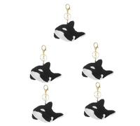 ibasenice 5pcs Killer Whale Keychain Plush Whale Pendant Keyring Cute Keychains for Women Key Chain Cartoon Keychain Cartoon Whale Keychain Whale Pendant Keychain Bag Backpack Pendant