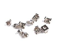 ibasenice 5pcs M5 Square Hole Cage Nuts Screws Iron Nickel Plated Kit for Rack Cabinet Equipment Mounting