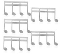 ibasenice 5pcs Metal Music Book Clip Portable Sheet Music Page Holder for Stand Creative Score Clip for Note Organization