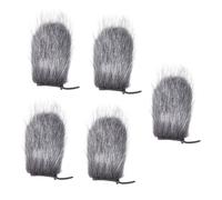 ibasenice 5pcs Mic Wind Cover Furry Windscreen for Microphone Outdoor Use Wind Shield Microphone Accessory