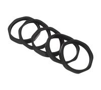 ibasenice 5pcs Microphone Protection Rings Black Plastic Non-slip Anti-rolling Holder for Microphones, for News Interviews and Ktv Use
