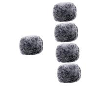 ibasenice 5pcs Microphone Windscreen Cover Windscreen for Mic Furry Mic Protector Practical Microphone Accessory