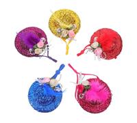 ibasenice 5pcs Mini Chicken Hats for Small Pets Adjustable Floral Design Caps for Guinea Pigs Snakes Hedgehogs and Lizards Costume Props for Photography and Celebrations