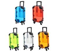 ibasenice 5pcs Mini Suitcase Pretend Play for Colorful Travel Suit with Stable Roller Wheels Educational for Interactive Party Play and Cognitive Development