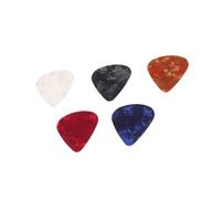 ibasenice 5pcs Multi-colored Celluloid Guitar Picks Plectrums Set for Acoustic, Bass Ukulele - Thin Mixed Thickness Picks for Musical Instrument Accessories Random Color