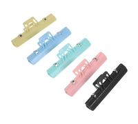 ibasenice 5pcs Music Score Clip Set Multi-color Music Sheet Holder Clips Embossed Measurement for Instruments Green Black Yellow Pink Blue Random Style