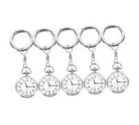 ibasenice 5Pcs Nurse Pocket Watches with Key Ring Professional Nurse Clocks for Medical Staff Students and Exams Practical Fob Watch Accessories