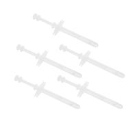 ibasenice 5pcs Pet Medicine Feeding Tool for Cats and Dogs with Easy Push- Operation and Precise Dosage Control, White Pp Material Liquid Food and Dispenser for Home and Vet Use