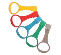 ibasenice 5pcs Plastic Baby Pull up Rings Walking Assistant Tool for Toddler Playpen, Encourage Standing and Walking Practice Sturdy Hanging Hooks for Infant Activity Areas