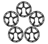 ibasenice 5pcs Plastic Black Chainring Guard 42t 4 Hole Crankset Protector Cover for Bicycle Chainring, Shields against Impacts and Mud, for Mountain Trails and Bicycle Repair Kit