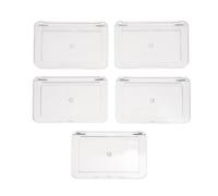 ibasenice 5Pcs Plastic Eyeshadow Storage Cases with Lids, Portable Cosmetic Containers for Travel and DIY, Convenient Color Comparison, Blusher Tray