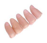 ibasenice 5pcs Realistic Finger Cover Toy Set, Fake Thumb Simulation Prop for Illusion Tricks and Close-up Performances, Skin Tone Finger Toy Sleeves for Party and Halloween Use