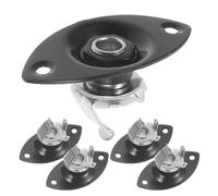 ibasenice 5pcs Recessed Oval Guitar Jack Plate for Electric Guitar Input Output Socket Cover Boat Style Jack Plate Wiring Parts