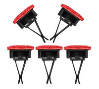 ibasenice 5pcs Red Heart-shaped Car Air Freshener Vent Clip with Sparkling Rhinestone Embellishment, Easy Installation and Universal Compatibility, Stylish Aromatherapy Accessory for Car