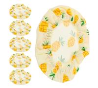 ibasenice 5pcs Reusable Sourdough Starter Jar Cloth Covers Made of Breathable Polyester Cotton for Dough Proofing and Food Storage Dustproof Protection and Elastic Fit for Fermentation Bowls