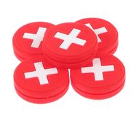 ibasenice 5Pcs Silicone Tennis Racket Dampener Swiss National Flag Design Vibration Absorber for Tennis Rackets Shock Absorber Accessories for Players