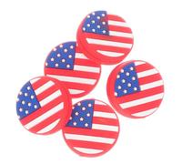 ibasenice 5pcs Silicone Tennis Racket Shock Absorber National Flag Design, Sturdy Dampener Reducing Shocking for Enhanced Endurance during Practice and Matches