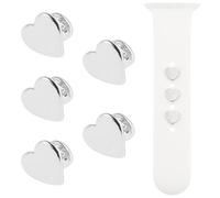 ibasenice 5pcs Silver Alloy Watch Band Charms for 38mm Decorative Accessory