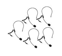 ibasenice 5pcs Small Portable Threaded Microphone Headset for Laptop Mic Clip for Singing Teaching