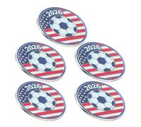 ibasenice 5pcs Soccer Pin Brooch Set with US National Flag Design, Alloy Material, Versatile and Secure Attachment, for Bags and Backpacks, Party Supplies and Sports Events Souvenirs