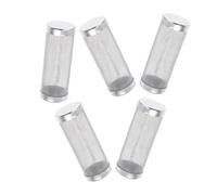 ibasenice 5pcs Stainless Steel Mesh Filter Stainless Steel Filter Cylinder Aquarium Fish Tank Shrimp Silver