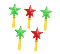 ibasenice 5pcs Star-shaped Noise Maker Party Favor Supplies Plastic Hand Clappers Lightweight for Boys Festival Celebration Accessories Random Color