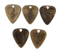 ibasenice 5pcs Sturdy Zinc Alloy Guitar Picks Lightweight Compact Design for Electric Acoustic and Ukulele Protects Fingers Stylish Color for Musicians and Beginners