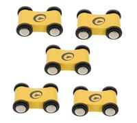 ibasenice 5pcs Wooden Car Adventure Compact Mini Racing Cars Educational Track for Early Learning Interactive Desktop Game Wood Material
