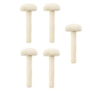 ibasenice 5pcs Wooden Mushroom Printing Ink Rollers for Art Printmaking Craft Tools, Easy to Use Painting Roller Tools with Simple Generous Style, for Rubbing and Block Printing Projects