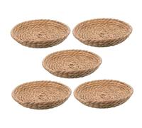 ibasenice 5pcs Woven Straw Chicken Nest Comfortable Breeding Nests for Birds for Home Decor Craft Projects