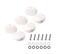 ibasenice 6 Pcs Electric Guitar Tuning Pegs Set 22.5mm White Oval Acrylic Buttons Sealed Machine Heads Replacement Suitable for String Tuning and Acoustic Guitar Maintenance