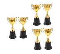 ibasenice 6 pcs Mini Gold Trophy Cups with Black Base Durable Plastic Award Trophies for Achievement Prizes for Sports Academics Parties and Competitions