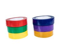 ibasenice 6 Rolls Colored Masking Tapes Craft Art Tape Set Bopp Removable No Residue Reusable Rainbow DIY Craft for Little Designs
