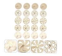 ibasenice 60 pcs Hollow Wooden Gyro Tops DIY Painting for Unfinished Natural Wood Spinning Tops for Creative Play Classroom Activities Motor Skills Development