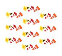 ibasenice 60pcs Mini Traffic Cones Road Sign for Plastic Safety Cones Educational Role Play with Red Yellow Orange Colors Portable Lightweight for Indoor Outdoor Group Play and Learning