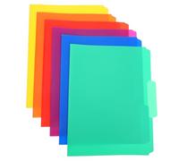 ibasenice 6pcs A4 Plastic File Folder for Organizing and Storing Documents with Six Colour Options, Sturdy Pp Material, for Office and School Use