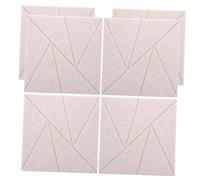 ibasenice 6pcs Acoustic Absorption Panels for Wall Soundproofing, High-efficiency Noise Reduction Polyester Foam, Beige Self-adhesive Sound Insulation Boards Suitable for Gaming Room
