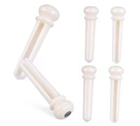 ibasenice 6pcs Acoustic Guitar Bridge Pins Guitar String Ox Bone Tuning Pegs for Acoustic