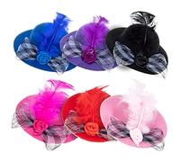 ibasenice 6Pcs Adorable Hen Hats Adjustable Lace Style Chicken Accessories for Pets Comfortable Wear Resistant Bird Costumes for Festivals and Pet Photography