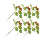 ibasenice 6pcs Artificial Waxberry Fruits Decor, Realistic Simulated Waxberries Made of Plastic, Multipurpose Food Photography Prop for Different Occasions and Decorative Purposes