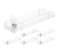 ibasenice 6pcs Automatic Cigarette Display Rack Plastic Design and Single Row Capacity Holds to 10 Packs, Beverage Pusher Tray Suitable for Retail Stores and Fridge Organisation