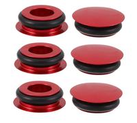 ibasenice 6pcs Bicycle Crankset Dust Caps Red Aluminum Alloy Hollow Integrated Design Lightweight Crankshaft Covers for Mountain and Road Bikes with Enhanced Dirt Protection