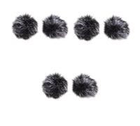 ibasenice 6pcs Blowout Mic Cover Plush Mic Protector for Microphone Professional Sleeve for Recording Studio and Music