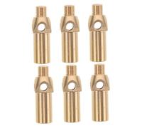 ibasenice 6pcs Brass Gas Burner Jet Nozzles for Propane Grill and Wok 0.5mm Diameter Gas Jet Replacement Parts for Rv Quick Connect Two-stage Regulator Compatible Suitable for Patio Heaters