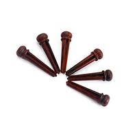 ibasenice 6pcs Bridge for Folk Acoustic Guitar Natural Pegs Sound Clarity Responsiveness Easy Installation Replacement for Worn Guitar Parts