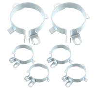 ibasenice 6pcs Capacitor Securing Clips for Electronics with 2 Fixing Holes Iron Electrolytic Capacitor Mounting Bracket Clamp Holder Accurate Positioning for Audio or Power Supply Repair