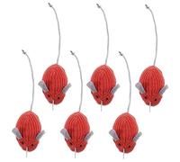 ibasenice 6pcs Cat Mouse with Catnip Interactive Kitten Supplies for Fun Playtime Soft to Cat Anxiety and Promote Active Play