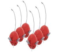 ibasenice 6pcs Catnip Mouse for Indoor Cats Soft Interactive Kitten Cute Mice Shape Design for Active Play and Exercise Engaging Cat Supplies for Happy Feline Fun