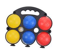 ibasenice 6Pcs Colorful Bocce Ball Set Durable Plastic Balls for Beach and Backyard Fun Outdoor with Carrying Case Vibrant Colors